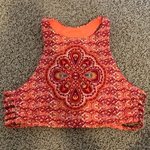 Coral Colored Bikini Top